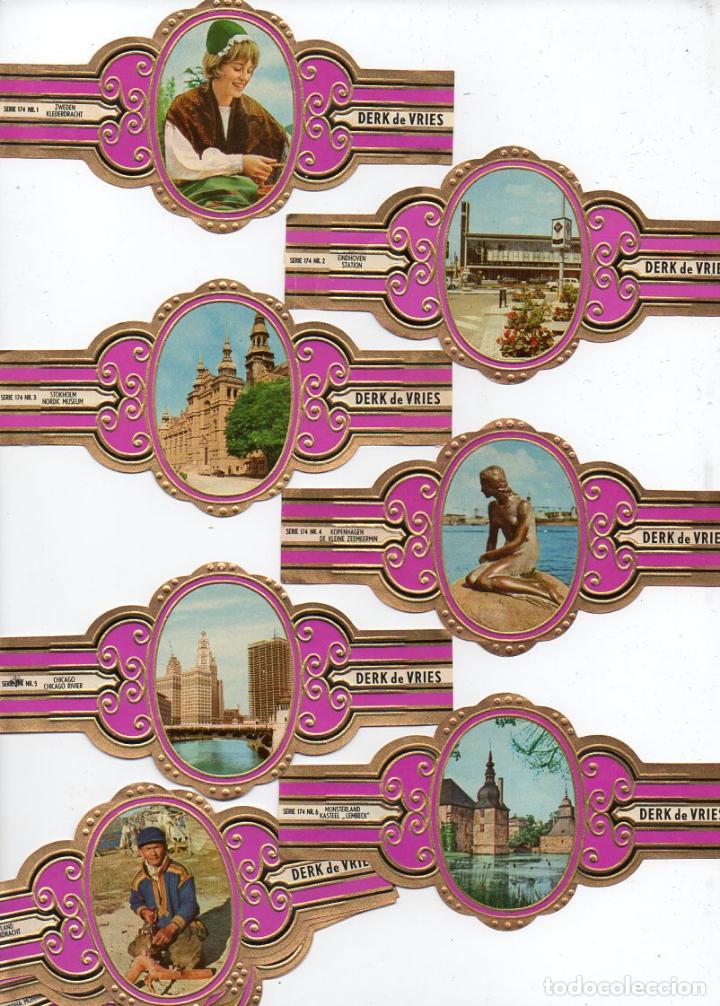 Vitolas de colecci&oacute;n: Vijosefa. Serie Derk de Vries -Turismo , serie 174. 10 vitolinas.