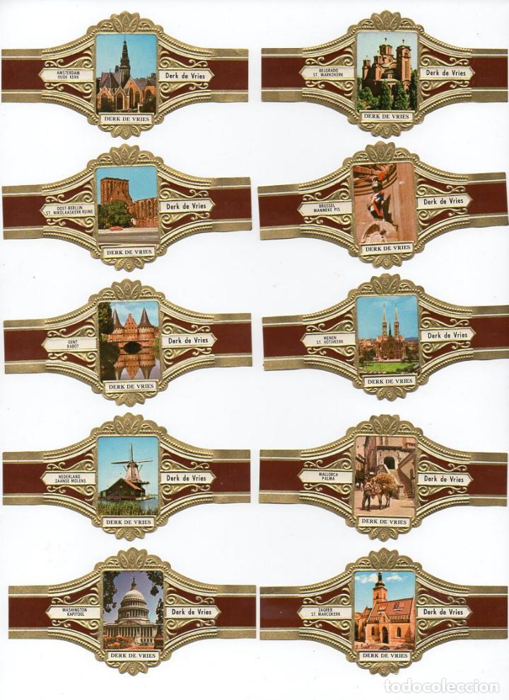 Vitolas de colecci&oacute;n: Vijosefa. Serie Derk de Vries -Turismo , serie 246. 10 vitolinas.