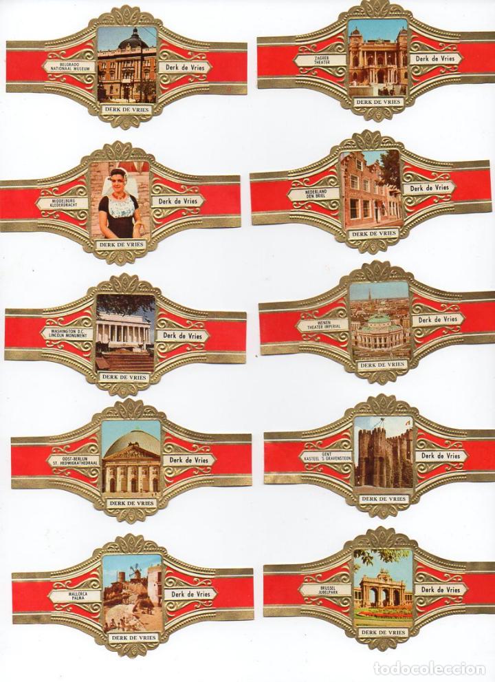 Vitolas de colecci&oacute;n: Vijosefa. Serie Derk de Vries -Turismo , serie 256. 10 vitolinas.