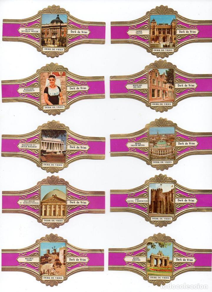 Vitolas de colecci&oacute;n: Vijosefa. Serie Derk de Vries -Turismo , serie 257. 10 vitolinas.