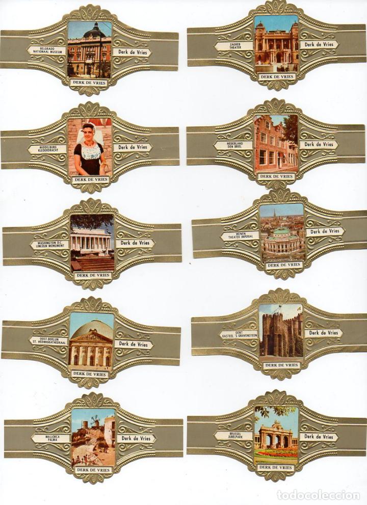 Vitolas de colecci&oacute;n: Vijosefa. Serie Derk de Vries -Turismo , serie 255. 10 vitolinas.