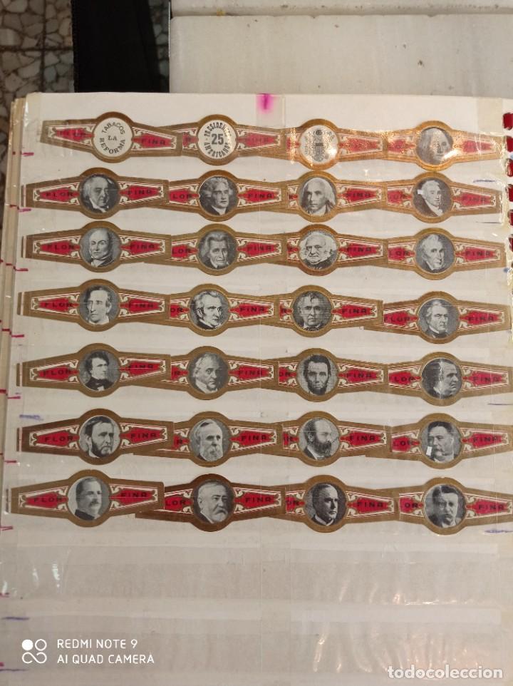 Vitolas de colecci&oacute;n: Lote de 28 vitolas La flor Fina serie completa de.presidentes Americanos