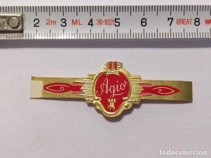 Vitolas de colecci&oacute;n: ANTIGUA VITOLA AGIO - VITOLAS PUROS CIGARRO - CORONA - ESCUDO- CASTILLO
