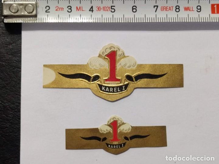 Collection cigar bands: LOTE 2 ANTIGUAS VITOLA KAREL I- VITOLAS - PUROS