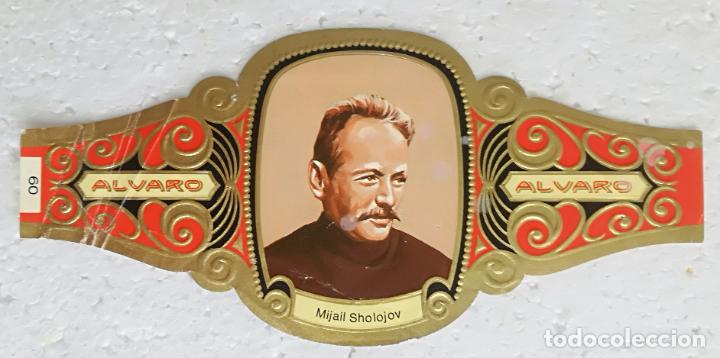 Vitolas de colecci&oacute;n: Vitola fabrica de tabacos Alvaro. Serie Premios Nobel: Mijail Sholojov - OFERTAS DOCABO