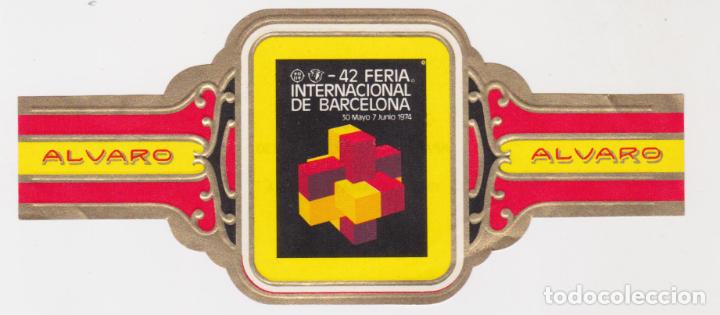Bagues de cigare de collection: ALVARO &ndash; 42 FERIA INTERNACIONAL DE BARCELONA 1974 &ndash; 1 VITOLA