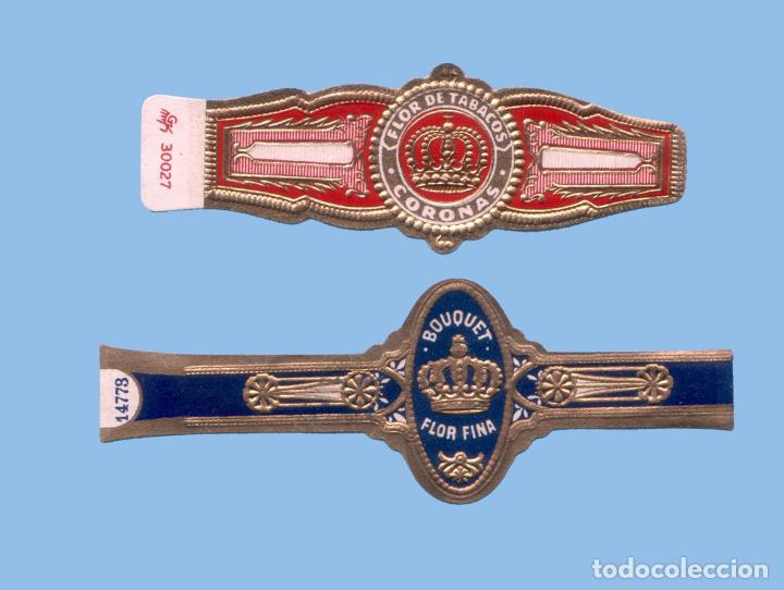 Vitolas de colecci&oacute;n: 2 VITOLAS ANTIGUAS - SIN MARCA - TEM&Aacute;TICA CORONAS - Foto 1