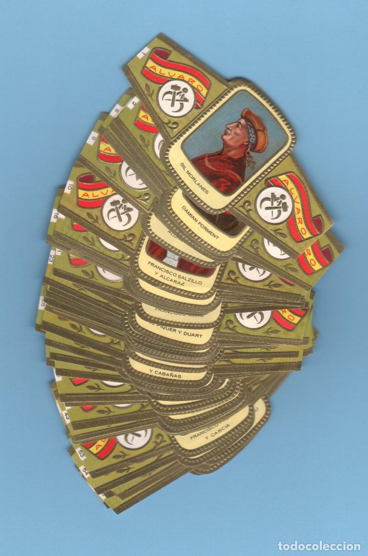 Vitolas de colecci&oacute;n: SERIE COMPLETA (59 VITOLINAS) - ESCULTORES - MARCA CANARIA ALVARO