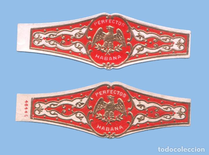 Bagues de cigare de collection: 2 VITOLAS ANTIGUAS - SIN MARCA - PROCEDENCIA USA - TEM&Aacute;TICA FAUNA - &Aacute;GUILAS