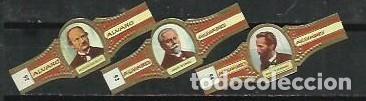 Vitolas de colecci&oacute;n: ALVARO.-ID 58-88.-SERIE INVENTORES.-N&ordm;S 92-93-94