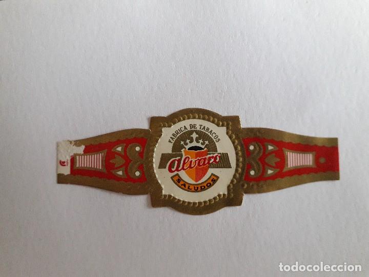 Collection cigar bands: vitola de puro, f&aacute;brica de tabacos, Alvaro, Saludos.