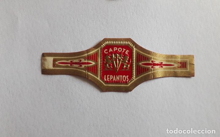 Collection cigar bands: vitola de puro, capote, lepantos.