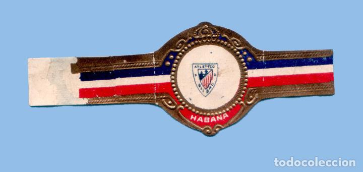 An&eacute;is de charuto de cole&ccedil;&atilde;o: VITOLA CUBANA ANTIGUA - SIN MARCA - ESCUDO DEL ATLETIC CLUB DE BILBAO (FUTBOL)