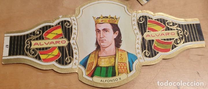 Bagues de cigare de collection: VITOLA ALVARO REYES DE ESPA&Ntilde;A ALFONSO X N&ordm; 67 14,5X7 CM.