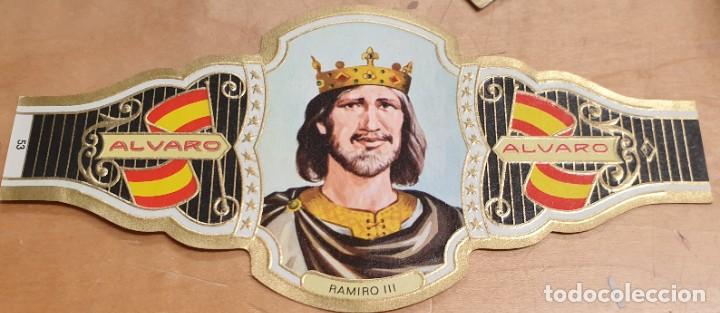 Bagues de cigare de collection: VITOLA ALVARO REYES DE ESPA&Ntilde;A RAMIRO III N&ordm; 53 14,5X7 CM.