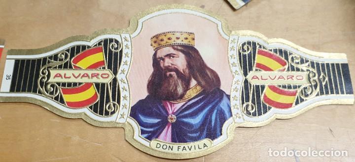 Bagues de cigare de collection: VITOLA ALVARO REYES DE ESPA&Ntilde;A DON FAVILA N&ordm; 35 14,5X7 CM.