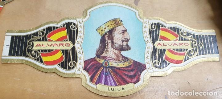 Bagues de cigare de collection: VITOLA ALVARO REYES DE ESPA&Ntilde;A EGICA N&ordm; 31 14,5X7 CM.