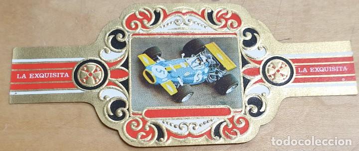 Vitolas de colecci&oacute;n: VITOLA LA EXQUISITA SERIE I N&ordm; 18 24 COCHES F&Oacute;RMULA I 9X4 CM.