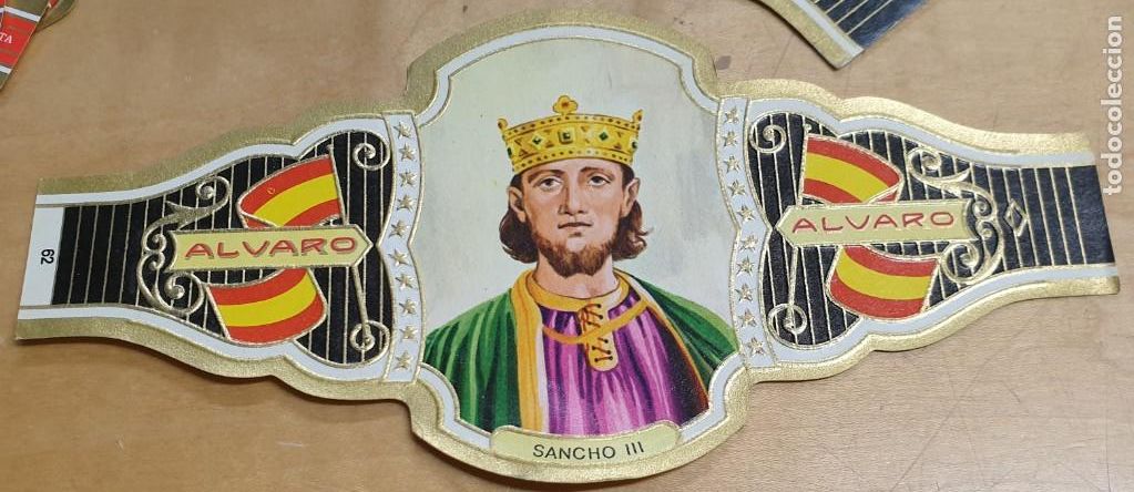 Vitolas de colecci&oacute;n: VITOLA ALVARO REYES DE ESPA&Ntilde;A SANCHO III N&ordm; 62 14,5X7 CM.