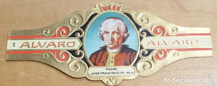 Vitolas de colecci&oacute;n: VITOLA ALVARO SERIE LITERATOS VIDANES PADRE JOS&Eacute; FRANCISCO DE ISLA N&ordm; 54 9,5X4 CM.