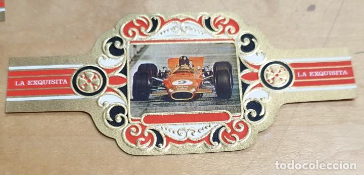 Vitolas de colecci&oacute;n: VITOLA LA EXQUISITA SERIE I N&ordm; 22 24 COCHES F&Oacute;RMULA I 9X4 CM.