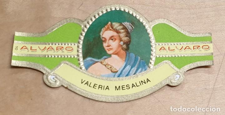 Vitolas de colecci&oacute;n: VITOLA ALVARO SERIE MUJERES FAMOSAS EN LA HISTORIA VALERIA MESALINA ROMA N&ordm; 10 6,5X3,5 CM.