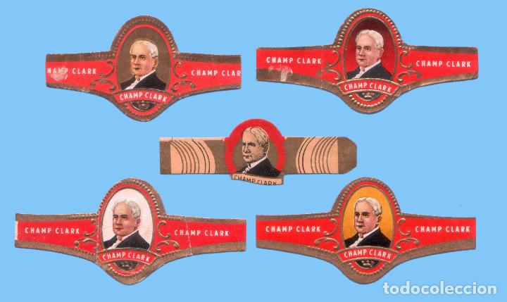 Vitolas de colecci&oacute;n: 5 VITOLAS ANTIGUAS - MARCA CHAMP CLARK (HOLANDA) - TEM&Aacute;TICA HOMBRES