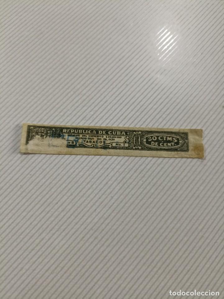 Vitolas de colecci&oacute;n: Vitola republica de Cuba 20 ctms de cent