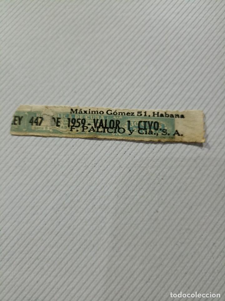 Vitolas de colecci&oacute;n: Vitola m&aacute;ximo G&oacute;mez 51 Habana ley 447 de 1959 f.palicio y cia
