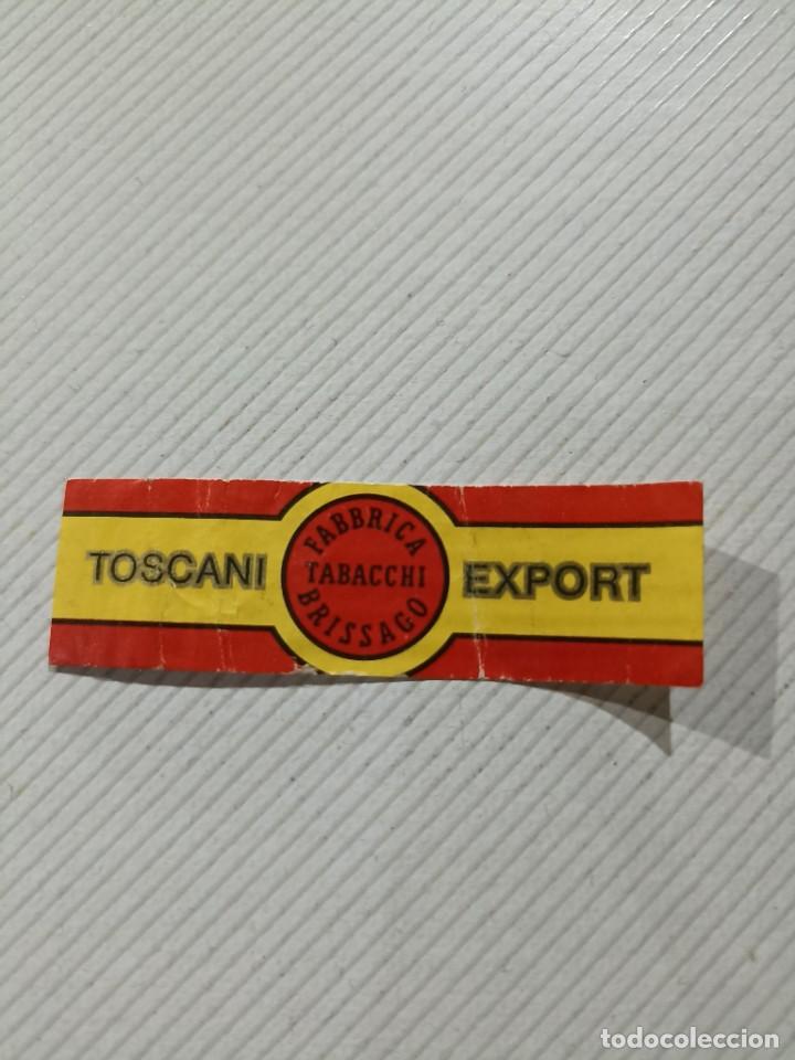 Vitolas de colecci&oacute;n: Vitola Toscani export brissago