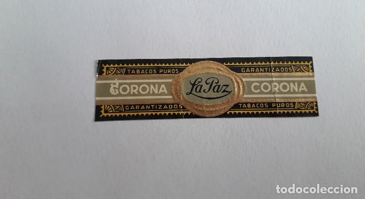 Vitolas de colecci&oacute;n: vitola de puro, La paz, corona.