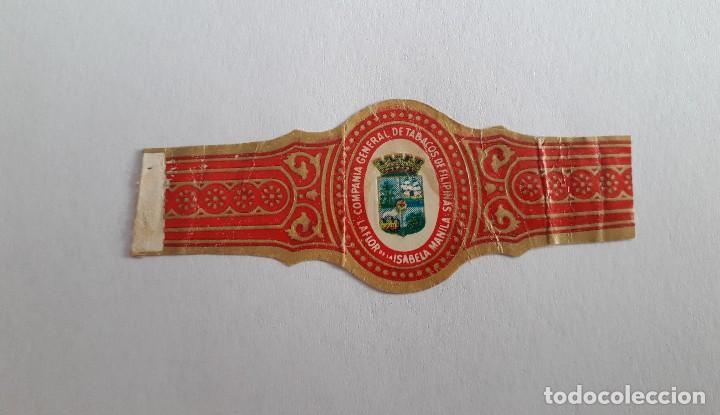 Vitolas de colecci&oacute;n: vitola de puro, La flor de la Isabela, Manila. Filipinas.