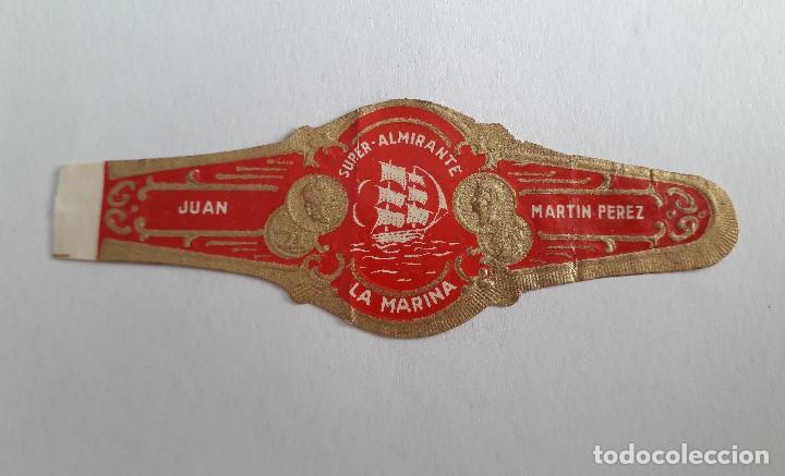 Vitolas de colecci&oacute;n: vitola de puro, la marina, super almirante. Juan Mart&iacute;n P&eacute;rez.