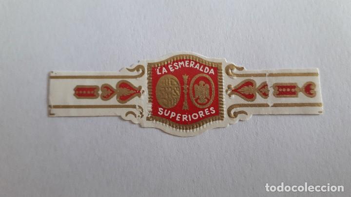 Sammlung von Banderolen: vitola de puro, la esmeralda, superiores.