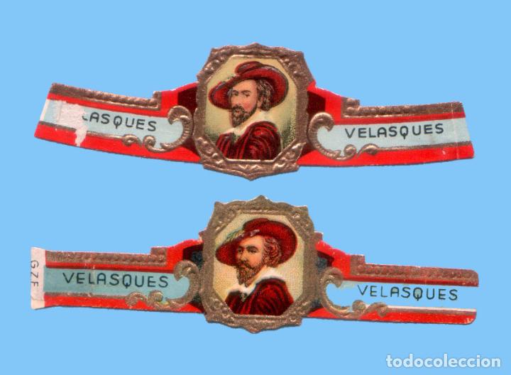 Sammlung von Banderolen: 2 VITOLAS ANTIGUAS - MARCA VELASQUES - PROCEDENCIA HOLANDA