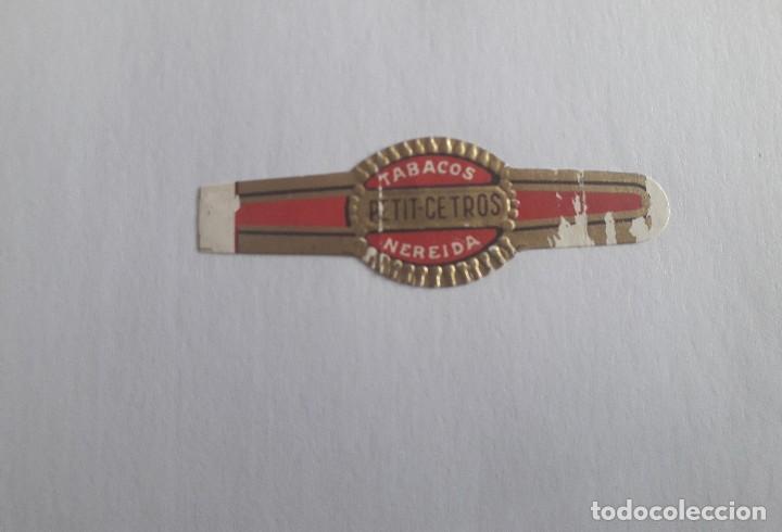 Sammlung von Banderolen: vitola de puro, petit cetros, tabacos Nereida.