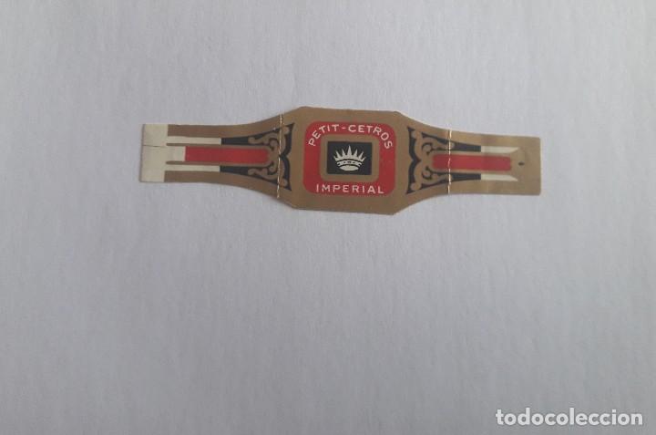 Sammlung von Banderolen: vitola de puro, Petit cetros, Imperial.