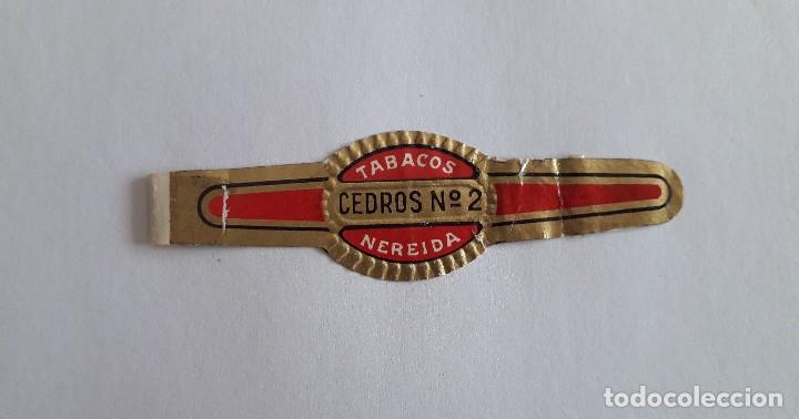 Sammlung von Banderolen: vitola de puro, tabacos Nereida. cedros n&ordm; 2