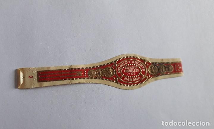 Vitolas de colecci&oacute;n: vitola de puro, Romeo y Julieta, Rodriguez Arguelles y C. Habana.