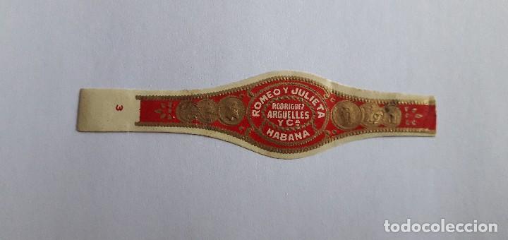 Vitolas de colecci&oacute;n: vitola de puro, Romeo y Julieta, Rodriguez Arguelles y C. Habana.