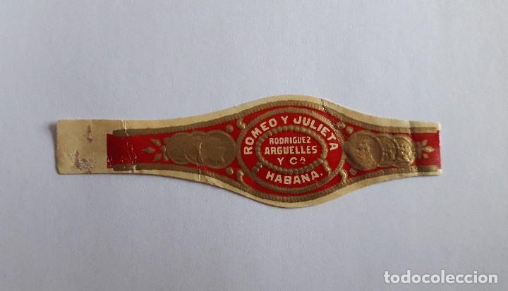 Vitolas de colecci&oacute;n: vitola de puro, Romeo y Julieta, Rodriguez Arguelles y C. Habana.