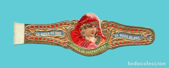 Vitolas de colecci&oacute;n: VITOLA MUY ANTIGUA - MARCA LA ROSA DE ORO (MEXICO) - Flores de Chapultepec - TEM&Aacute;TICA MUJERES