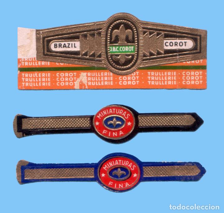 Vitolas de colecci&oacute;n: 3 VITOLAS ANTIGUAS - SIN MARCA - TEM&Aacute;TICA FLOR DE LIS