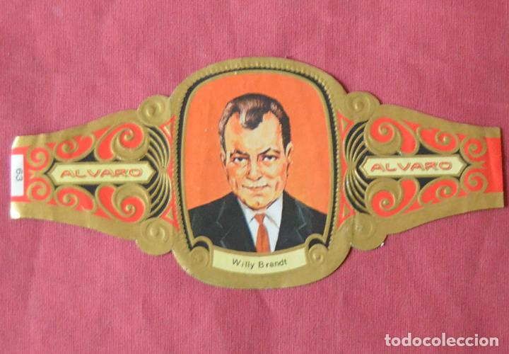 Collection cigar bands: VITOLA ALVARO - SERIE PREMIOS NOBEL - PAZ - N&ordm; 63