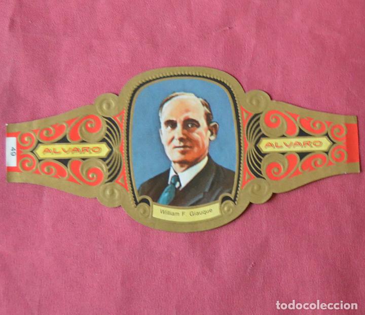 Collection cigar bands: VITOLA ALVARO - SERIE PREMIOS NOBEL - QUIMICA - N&ordm; 49