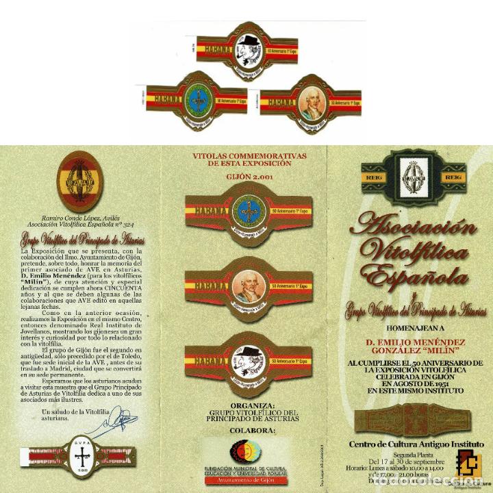 An&eacute;is de charuto de cole&ccedil;&atilde;o: VITOLAS CONMEMORATIVAS EXPO GIJON 2001 HOMENAJE MILIN