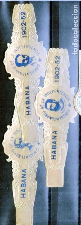 Vitolas de colecci&oacute;n: Triptico de Piedra Cincuentenario de la independencia Cubana