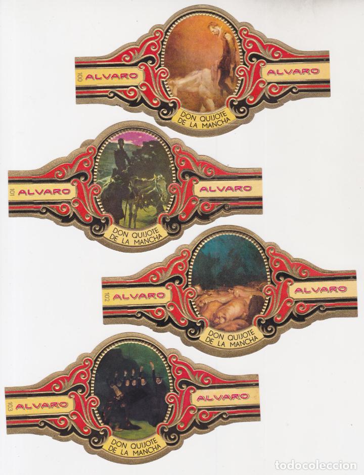 Bagues de cigare de collection: 4 VITOLAS ALVARO &ndash; DON QUIJOTE DE LA MANCHA (100, 101, 102 y 103)