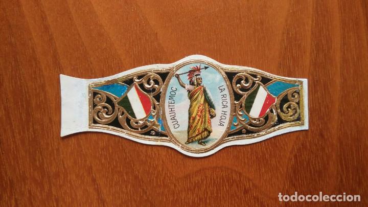 Bagues de cigare de collection: Vitola M&eacute;jico (M&eacute;xico): CUAHTEMOC - La Rica Hoja - n&ordm;1356