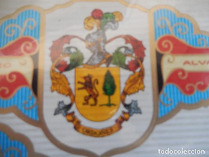 Vitolas de colecci&oacute;n: VITOLA ALVARO , SERIE I HERALDICA -ESCUDO DEL APELLIDO - ORDO&Ntilde;EZ